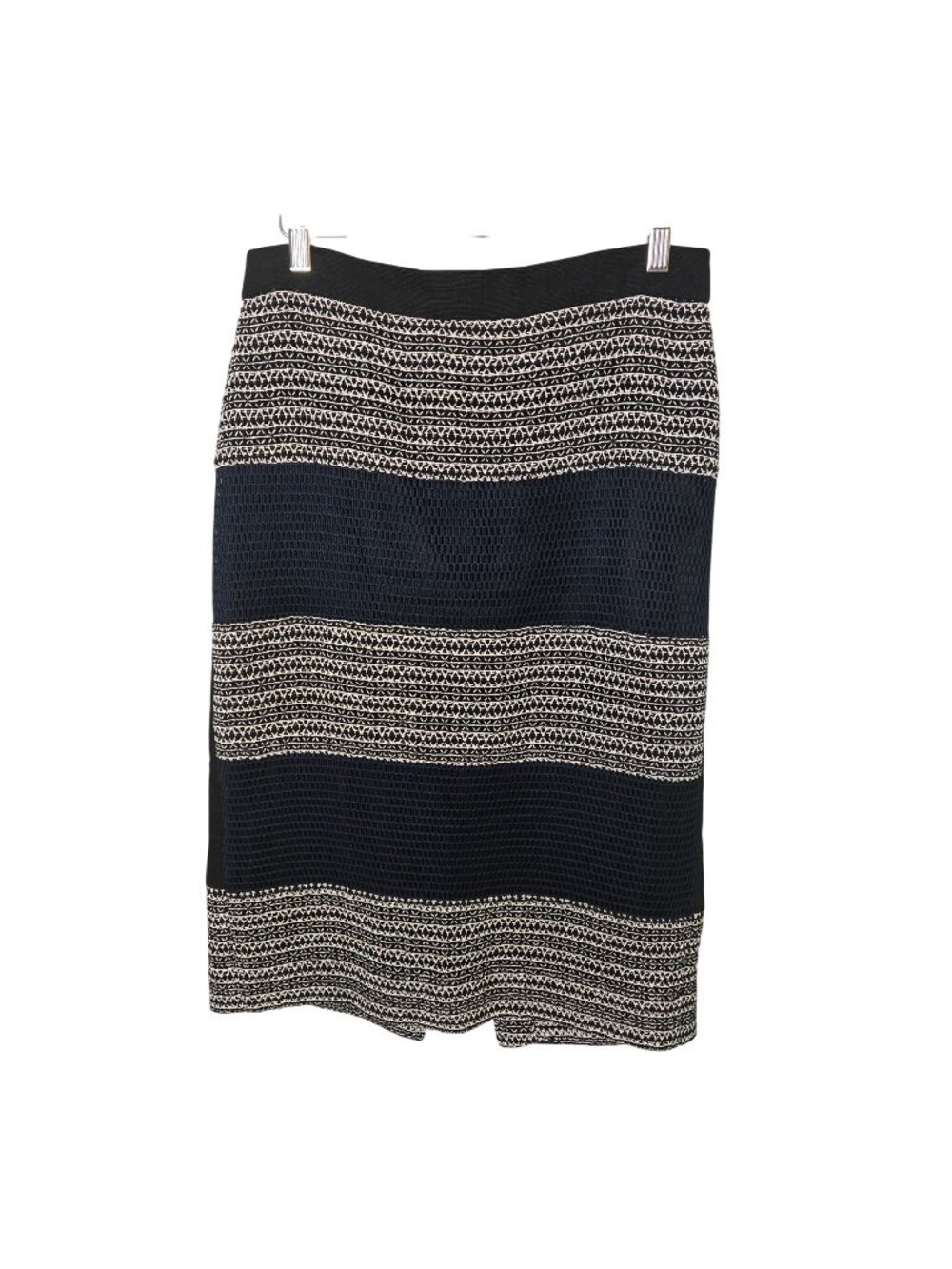 J. Crew Collection Mixed Media Linen Blend Knit Midi Skirt Size 8